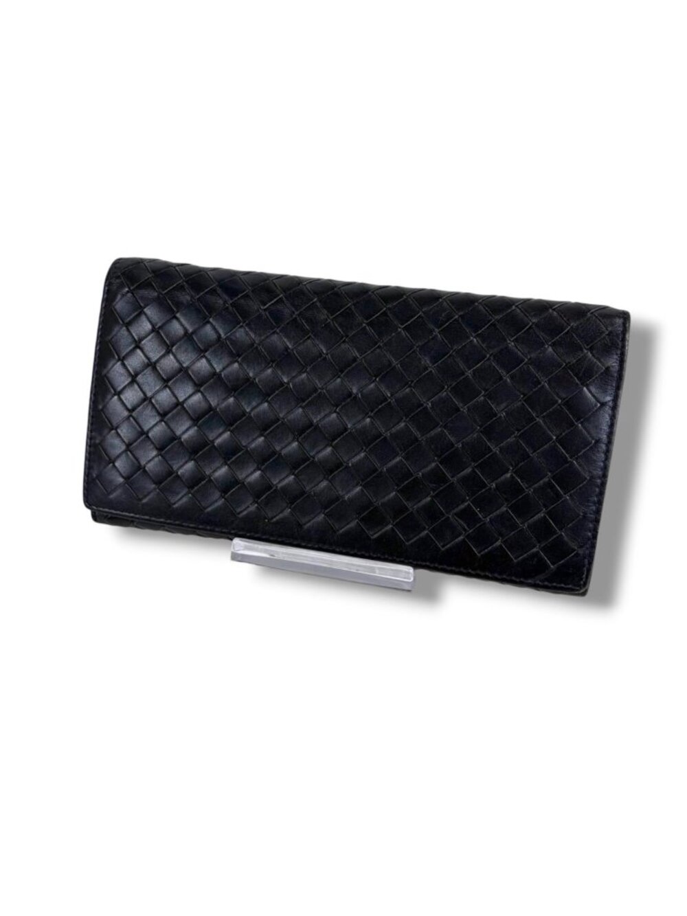 Bottega Veneta Intrecciato Leather Wallet Bifold Dark Navy
